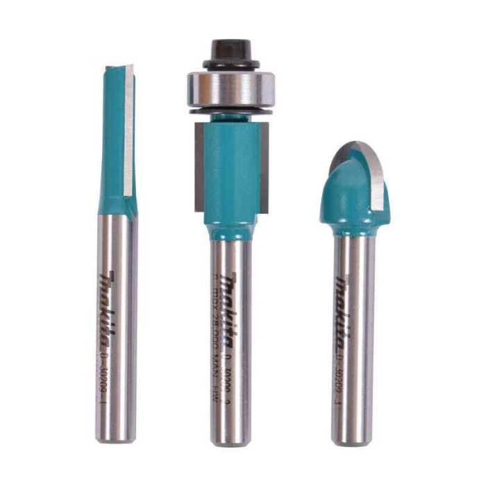 Ensemble de 3 fraises queue 6 mm Makita D-30209