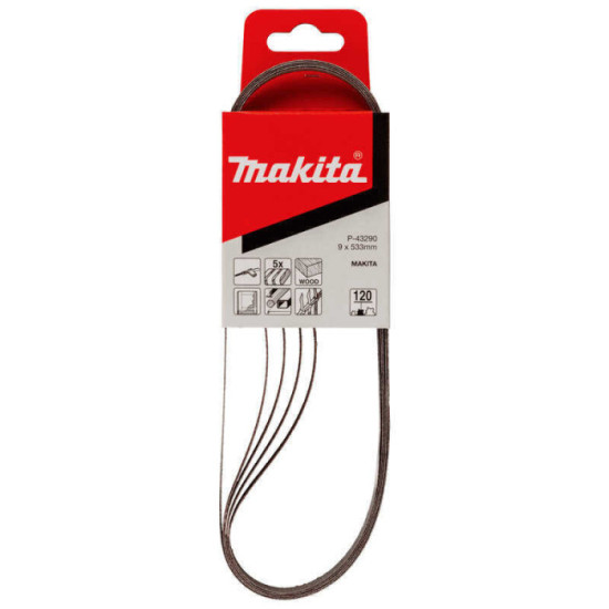 Bande abrasive 9 x 533 mm grain 120 Makita P-43290