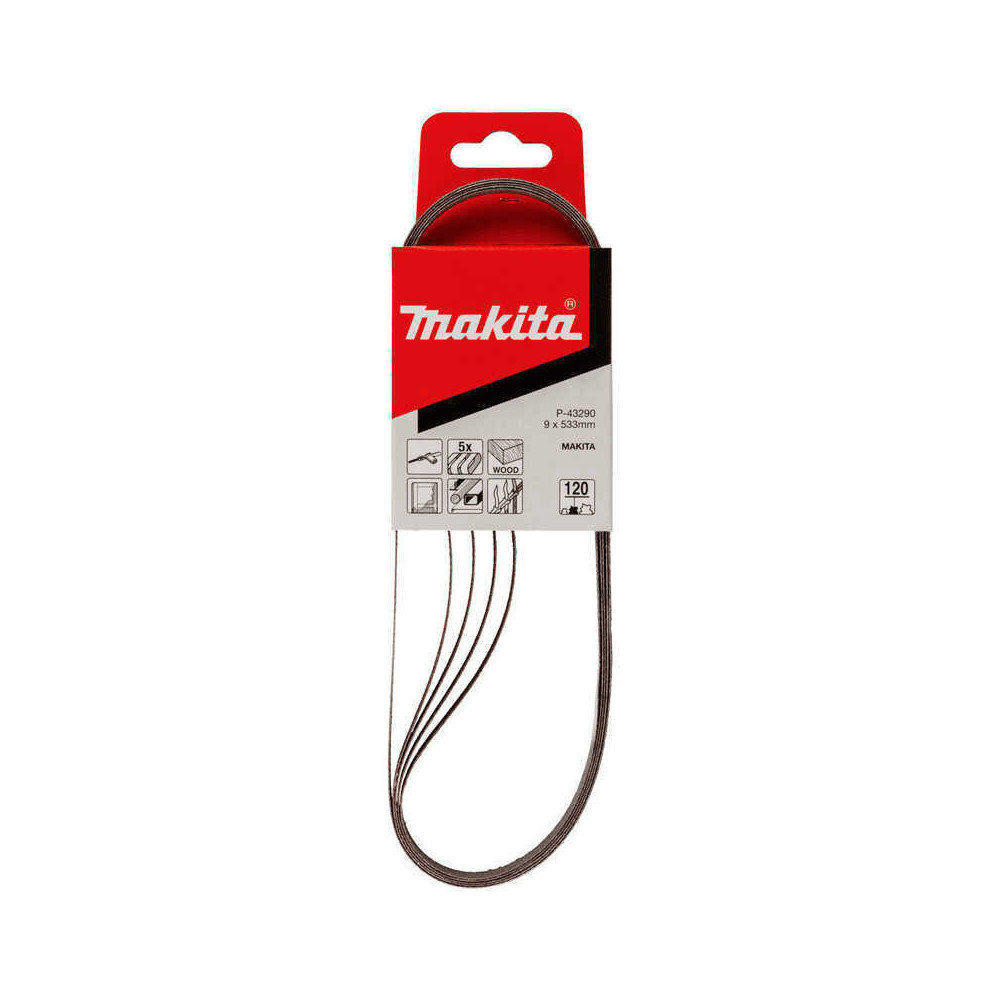 Bande abrasive 9 x 533 mm grain 120 Makita P-43290