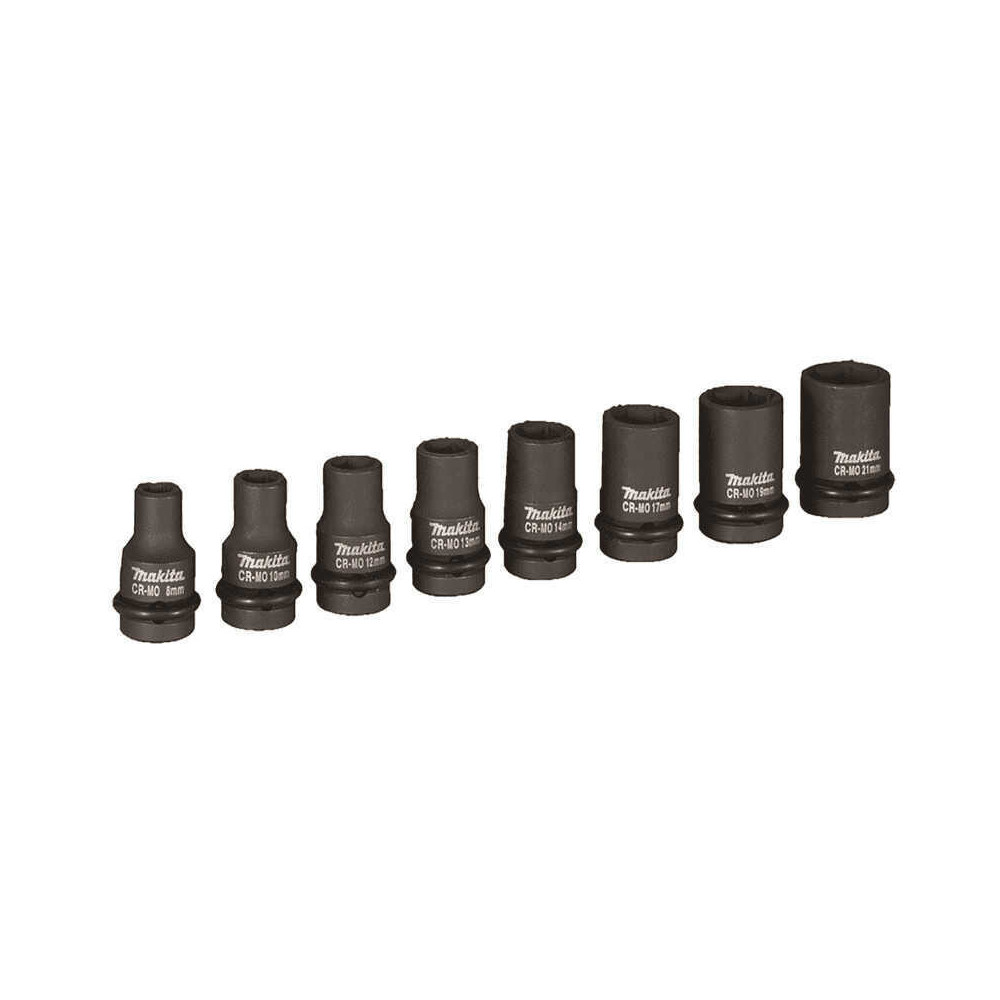 Coffret 9 douilles à chocs 1/2 Makita B-66232