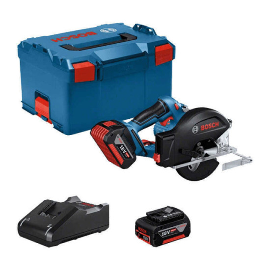 Scie circulaire sans fil Bosch GKM 18V-50 2 x 5,0 Ah