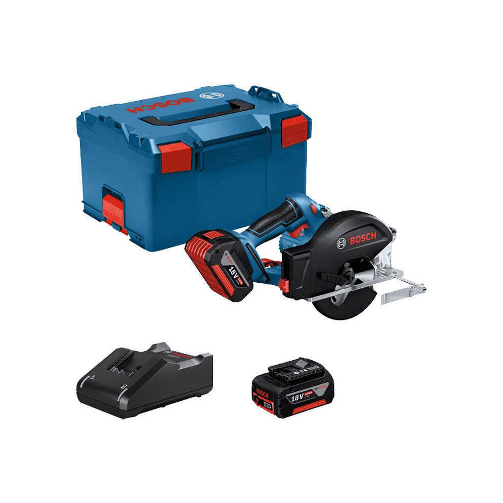 Scie circulaire sans fil Bosch GKM 18V-50 2 x 5,0 Ah