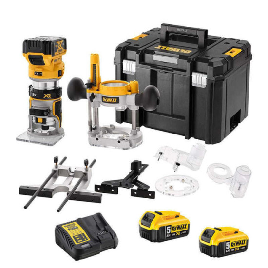 Affleureuse DeWalt DCW604P2-QW 18V XR 930 W 2 x 5,0 Ah