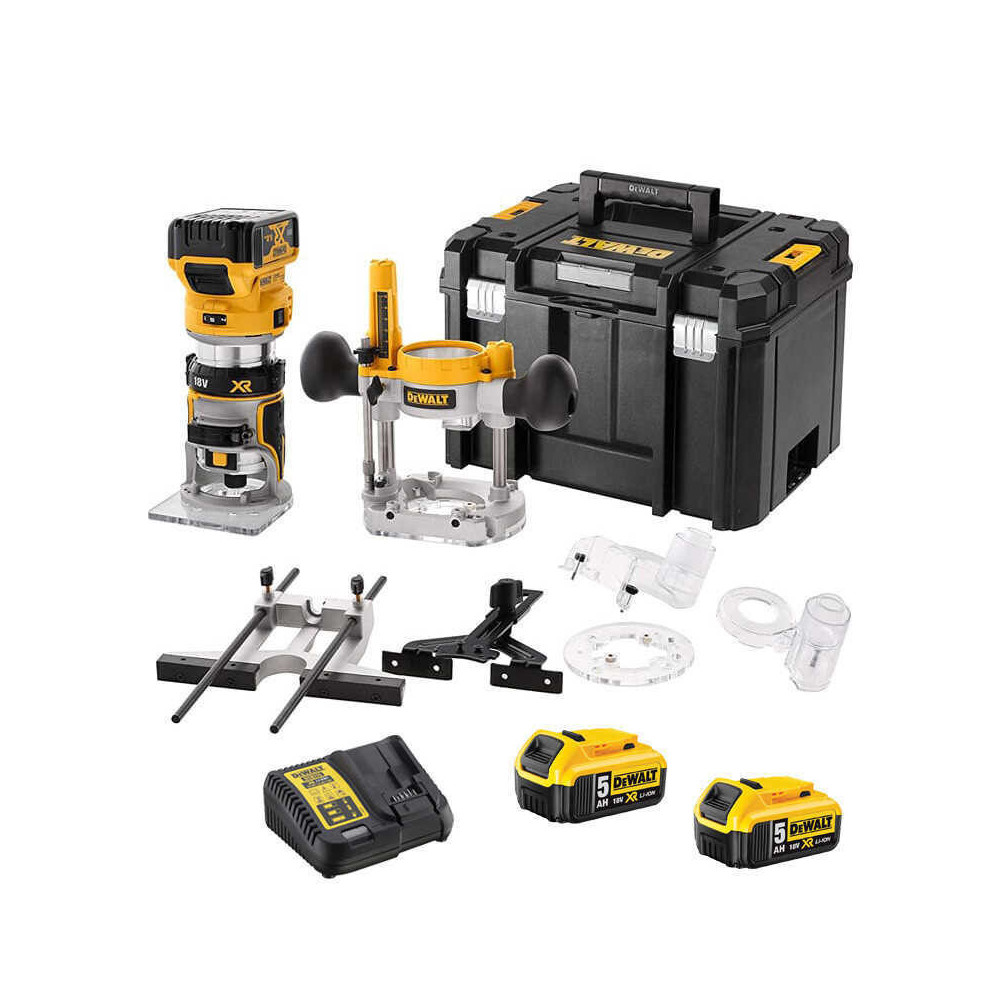 Affleureuse DeWalt DCW604P2-QW 18V XR 930 W 2 x 5,0 Ah