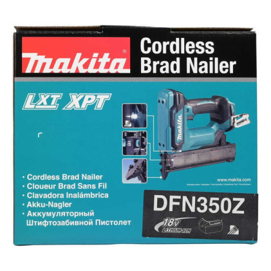 Cloueur sans fil Makita DFN350Z 18V LXT 18 Ga