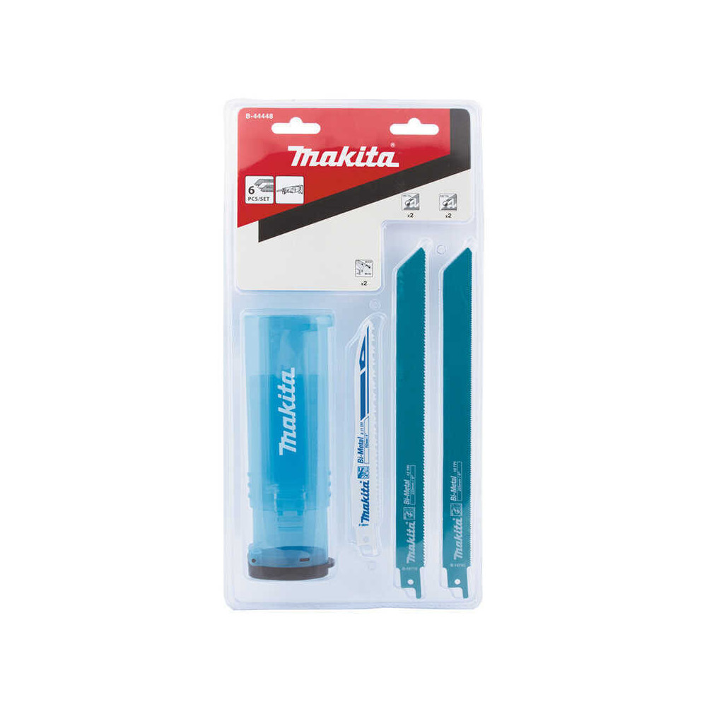 Pack 6 lames métal pour scie récipro Makita B-44448