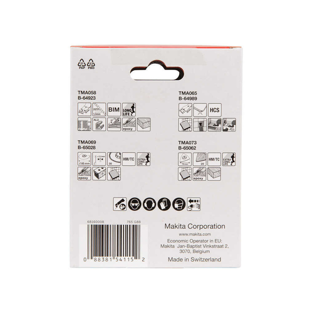 Ensemble STARLOCK carrelage Makita B-67496 4 pièces