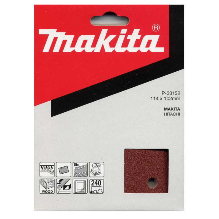 Feuilles rectangulaires abrasives Makita P-33152