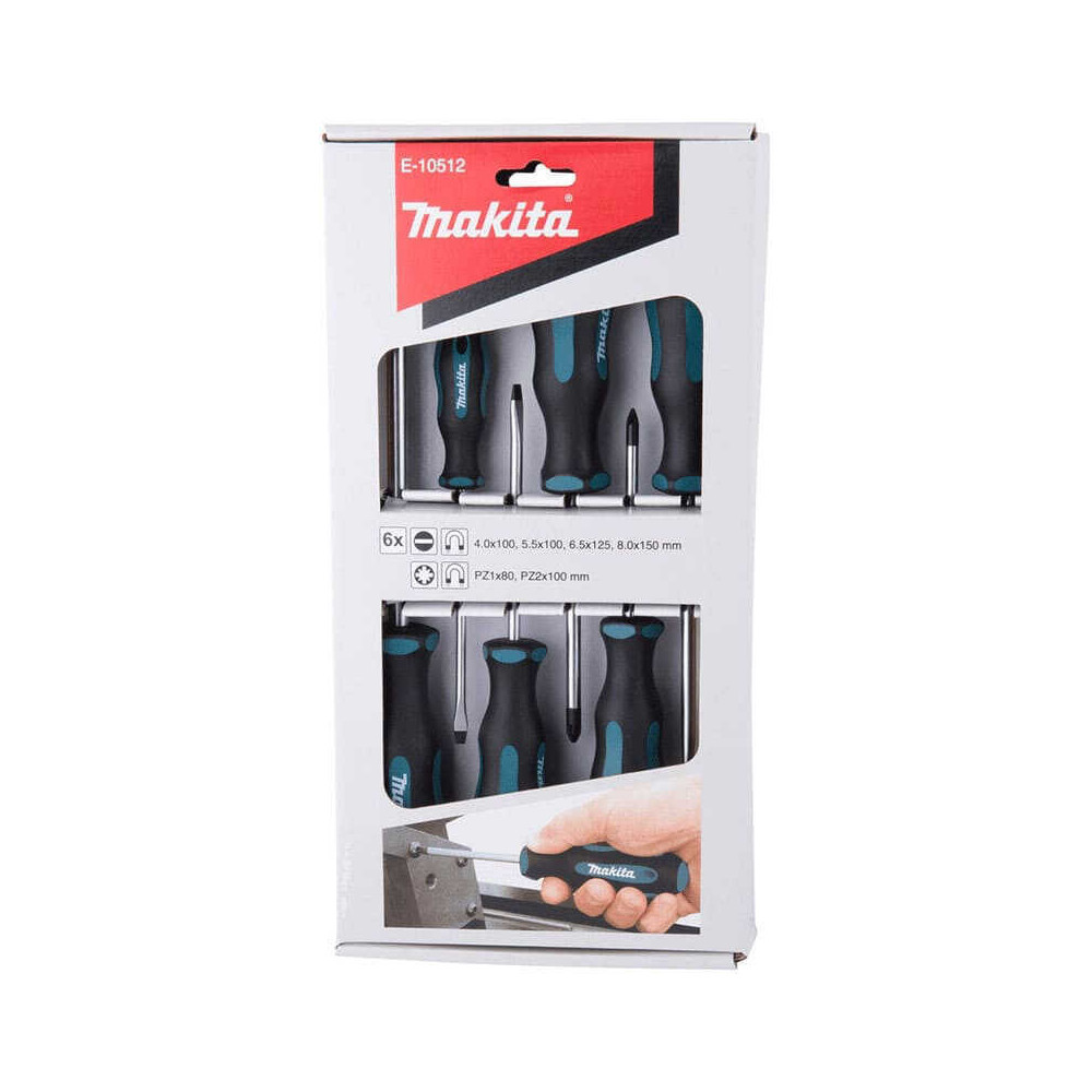 Jeu de 6 tournevis Makita E-10512 SL et PZ