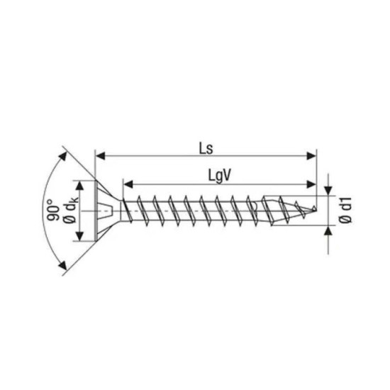 Vis à bois YELLOX Pozidriv Z2 4CUT Spax YELLOXPZ2_180