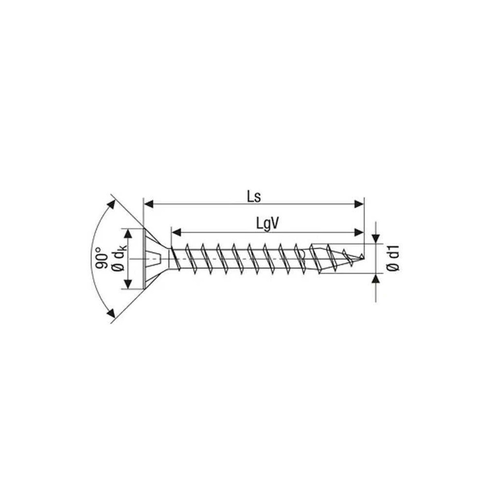 Vis à bois YELLOX Pozidriv Z2 4CUT Spax YELLOXPZ2_180