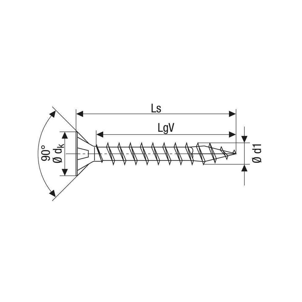 Vis à bois inox cruciforme Spax INOXZ2_180