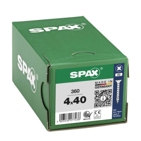 Vis à bois inox cruciforme Spax INOXZ2_360