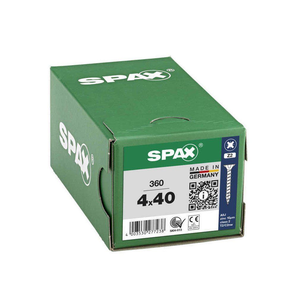 Vis à bois inox cruciforme Spax INOXZ2_360