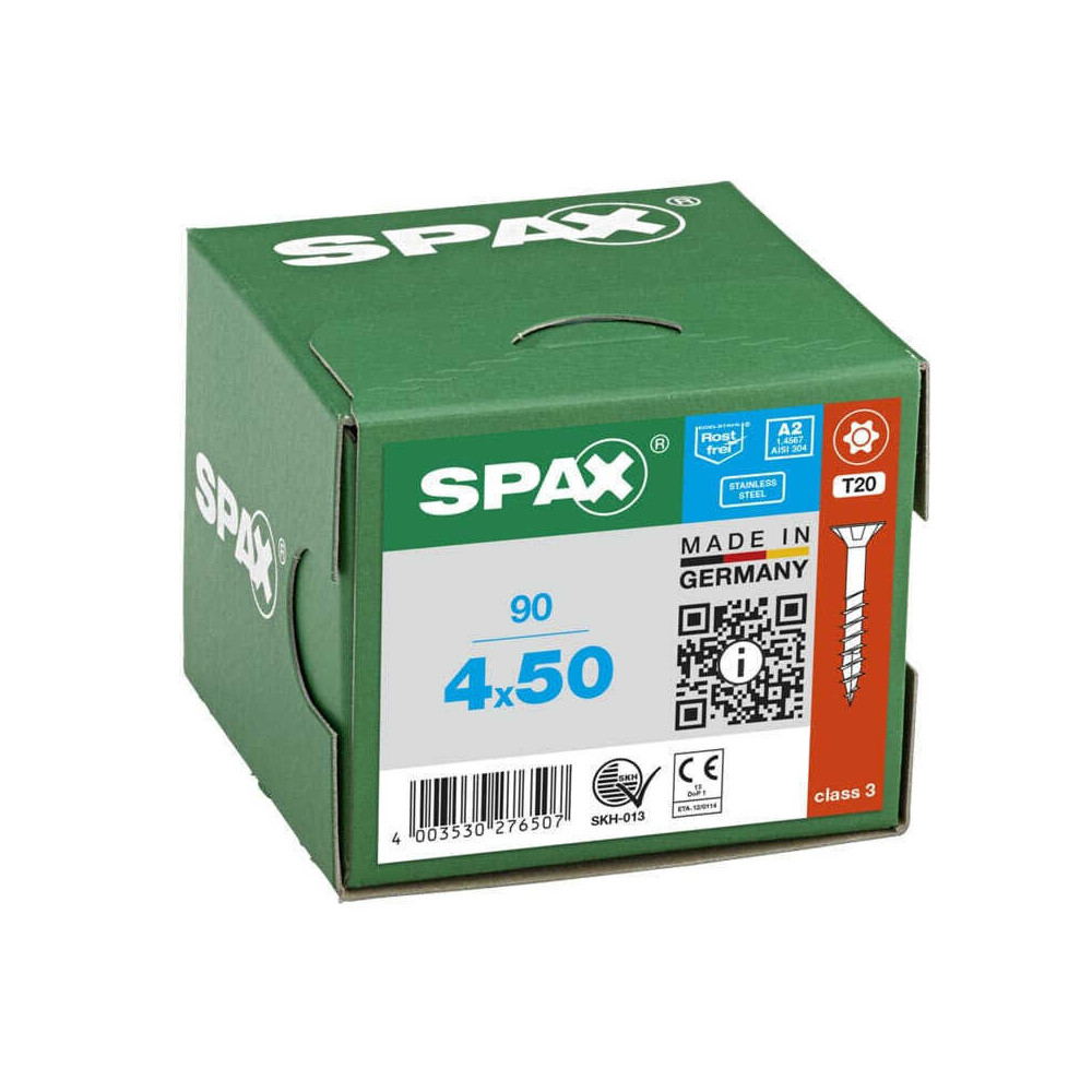 Vis à bois inox T-Star T20 tête fraisée Spax TORXINOX_90
