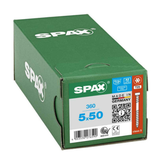 Vis de terrasse inox A2 SPAX TERRASSE_360