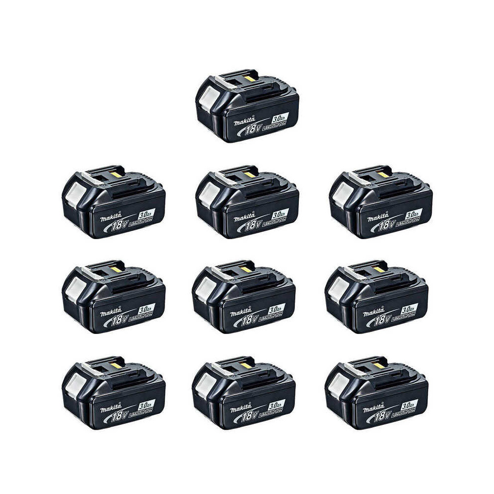 Lot de 10 batteries Makita BL1830BX10 18V 3,0 Ah