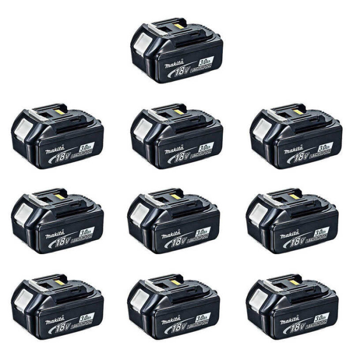 Lot de 10 batteries Makita BL1830BX10 18V 3,0 Ah
