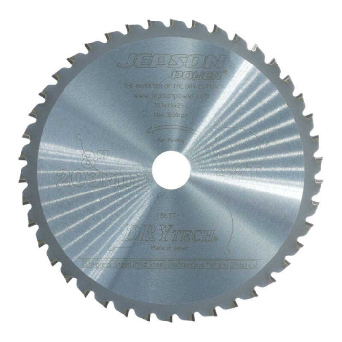 Lame carbure Drytech Ø203 mm 42 dents pour inox Jepson 72120342I