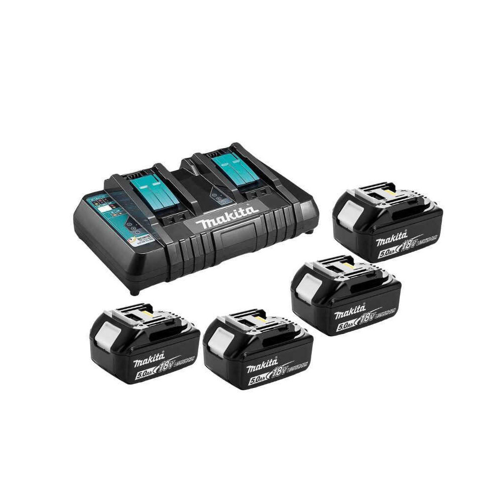 Lot de 4 batteries Makita 199483-0X 18V LXT 5,0 Ah