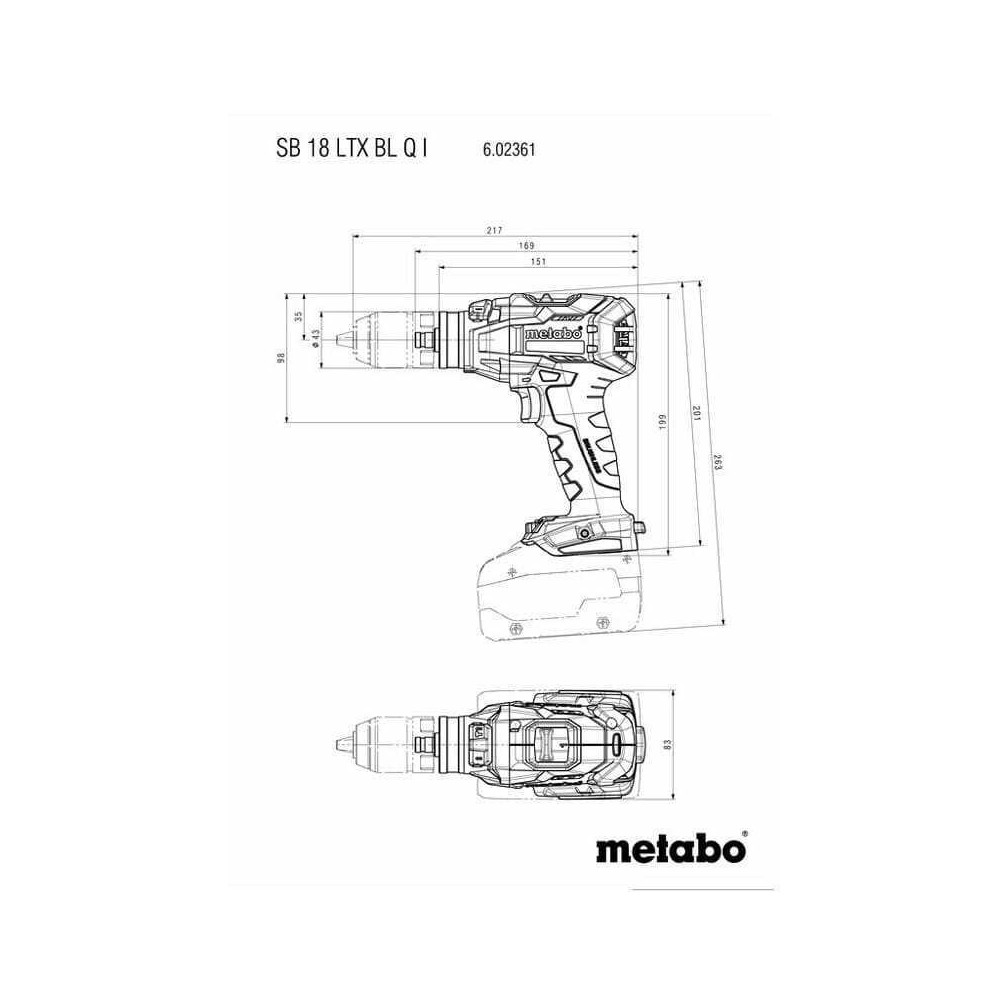 Perceuse percussion Metabo SB 18 LTX BL Q I metaBOX