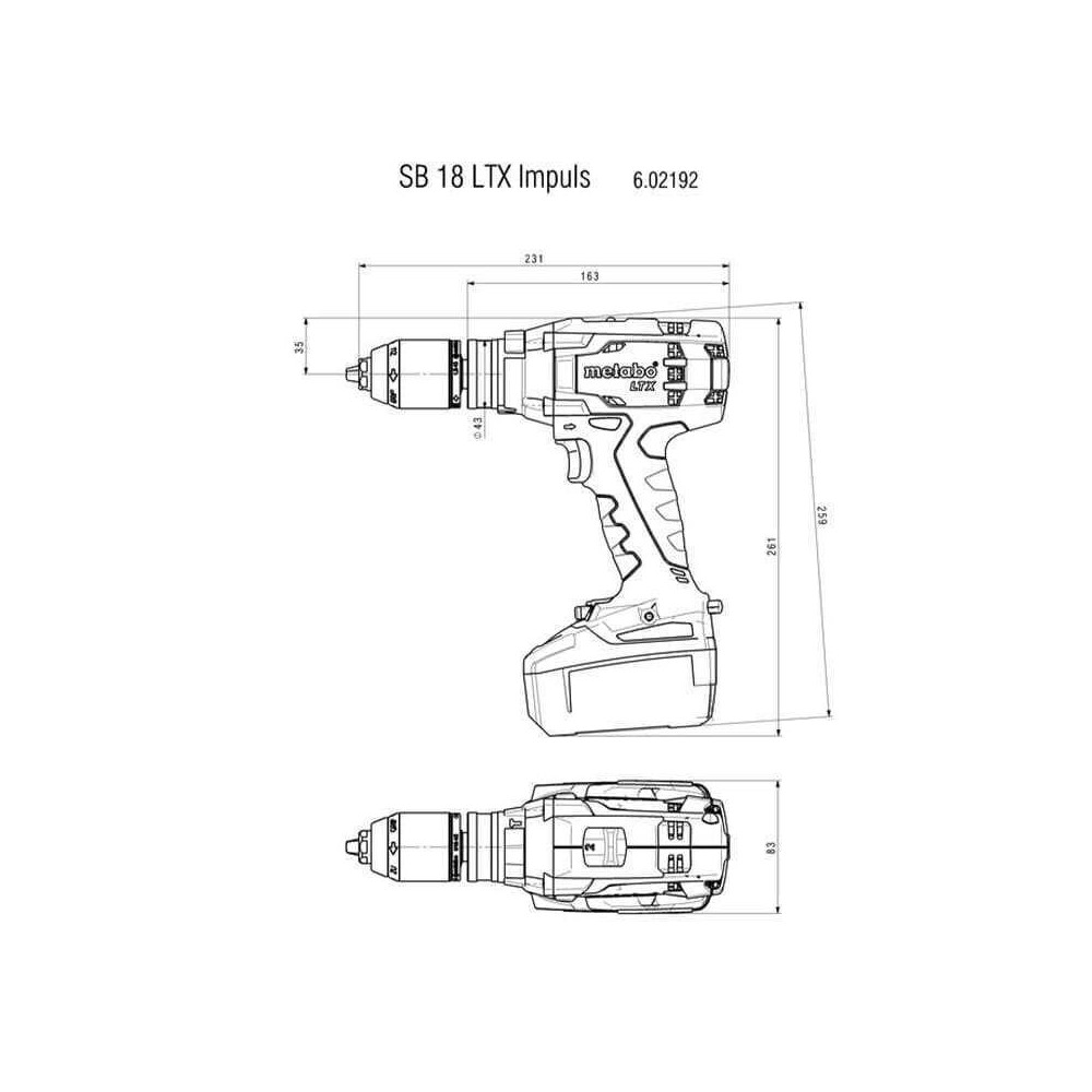 Perceuse à percussion Metabo SB 18 LTX Impuls 110 Nm