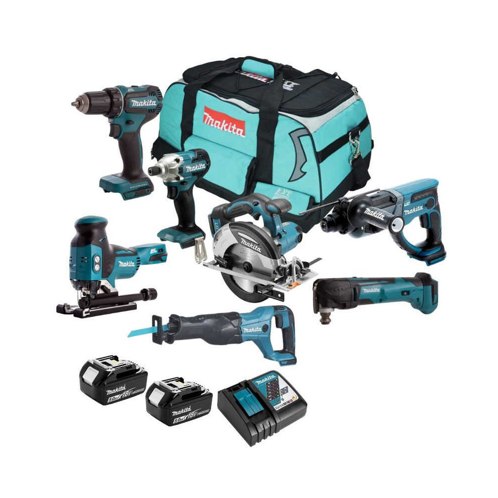 Pack Makita DLX7021TX1 7 machines 18V LXT