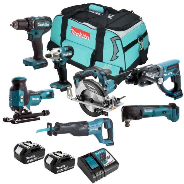 Pack Makita DLX7021TX1 7 machines 18V LXT