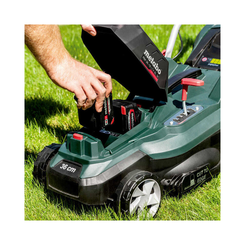 Tondeuse Metabo RM 36-18 LTX BL 36 36V coupe 36 cm