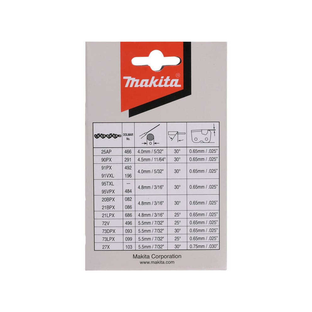 Chaîne tronçonneuse 35 cm 3/8 1,1 mm Makita 191H02-6