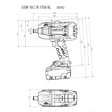 Boulonneuse Metabo SSW 18 LTX 1750 BL 5,5 Ah