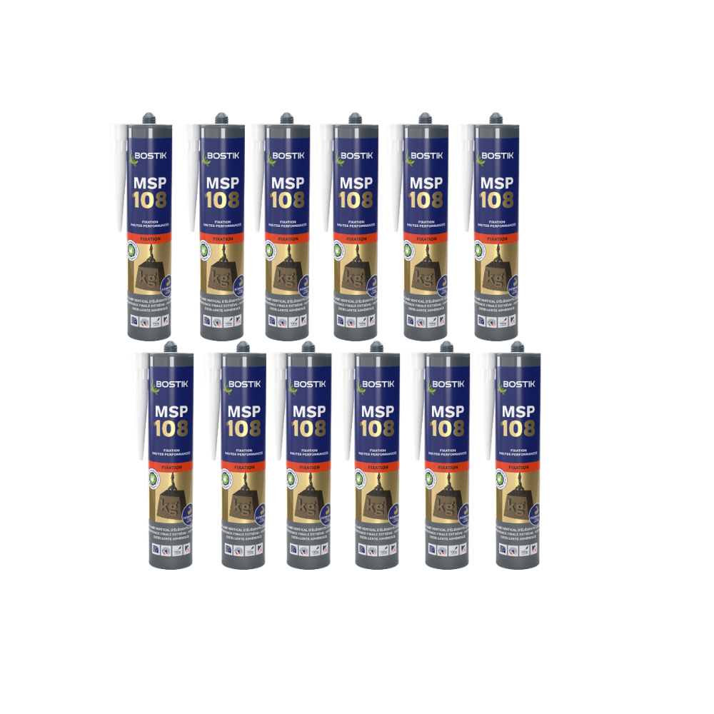 Mastic colle MS polymère Bostik MSP108x12 lot de 12
