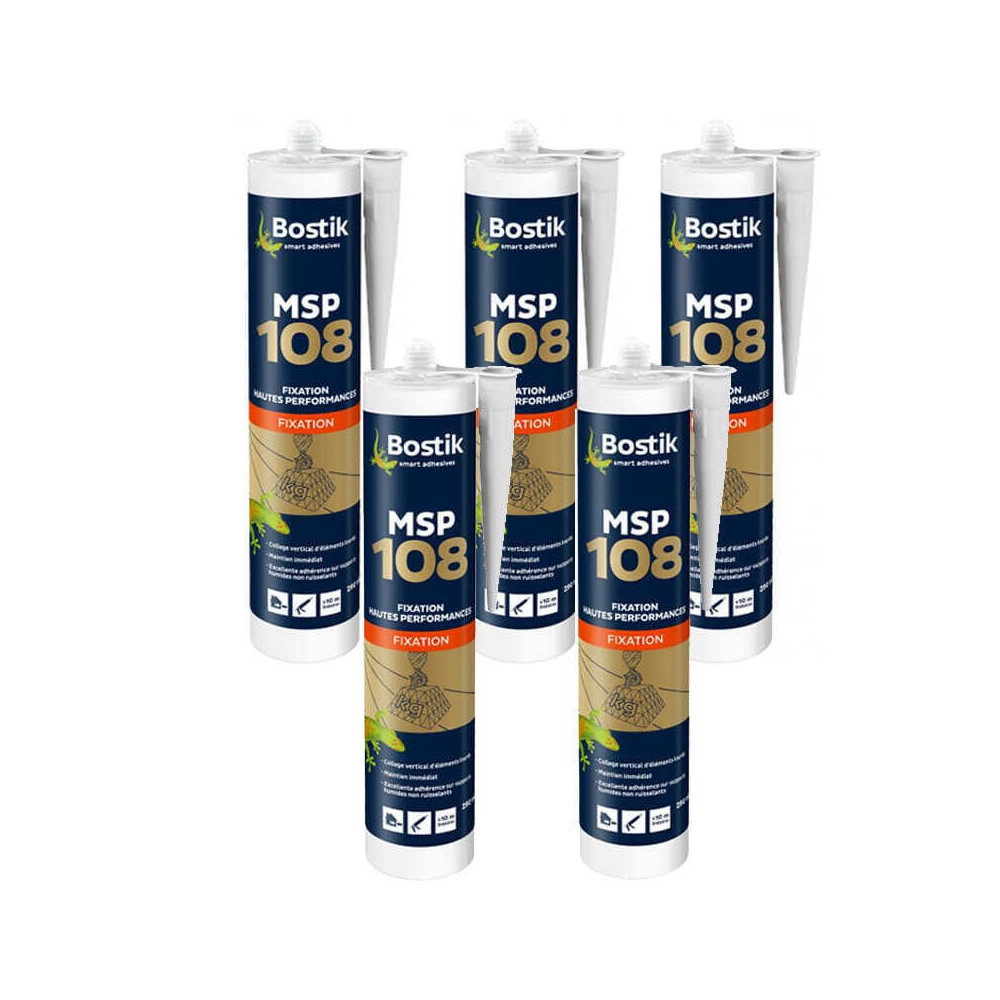 Mastic colle MS polymère Bostik MSP108x5 lot de 5