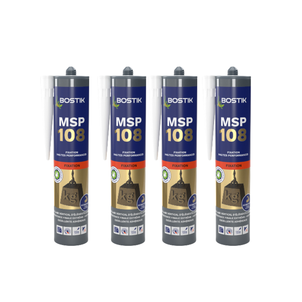 Mastic colle MS polymère Bostik MSP108x4 lot de 4
