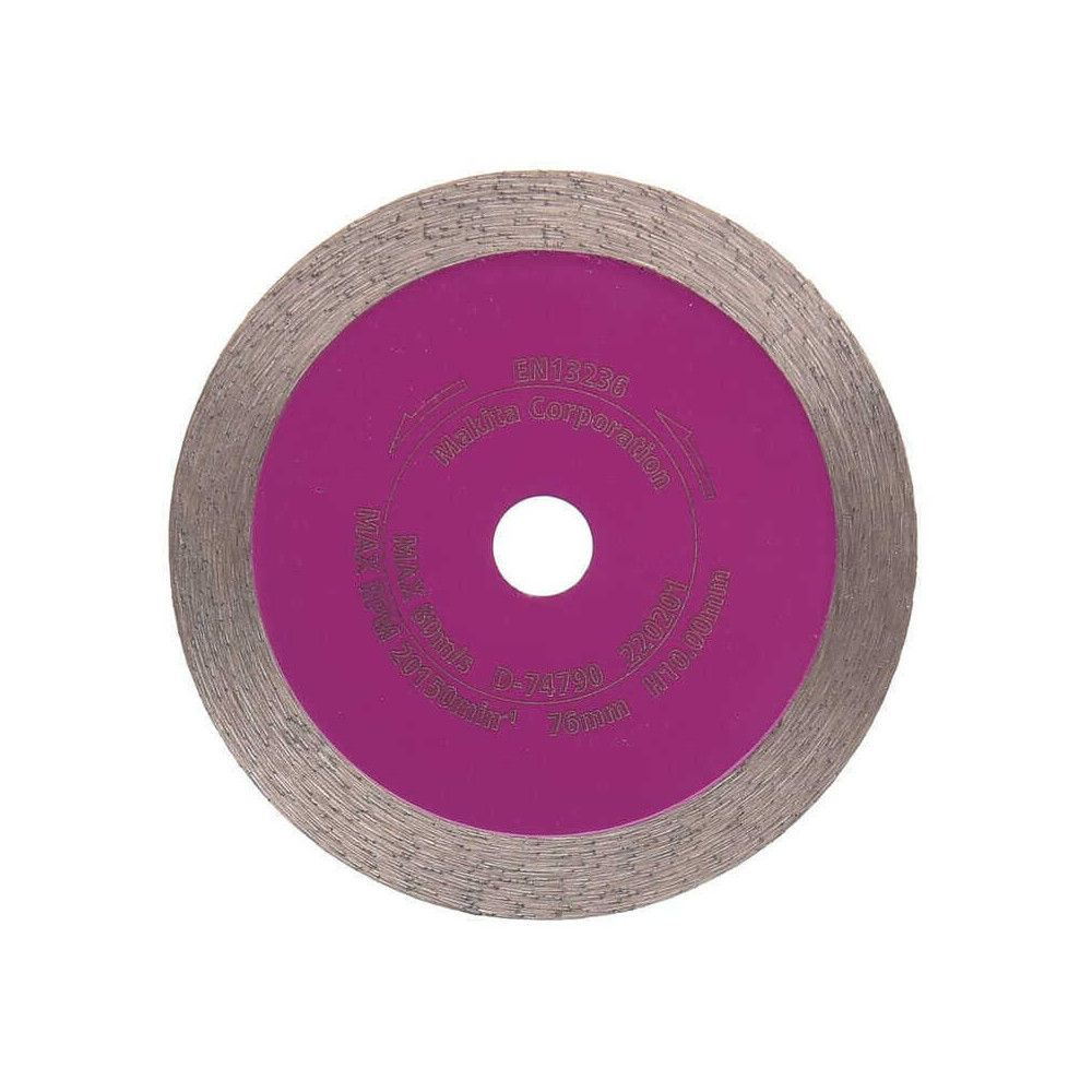 Disque diamant jante continue 76 mm Makita D-77263