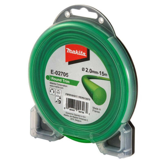 Fil nylon rond 2,0 mm x 15 m Makita E-02705