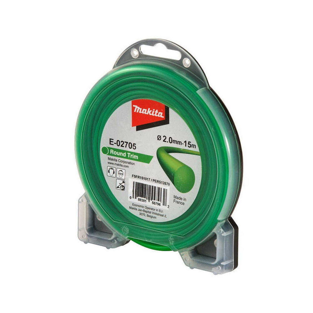 Fil nylon rond 2,0 mm x 15 m Makita E-02705