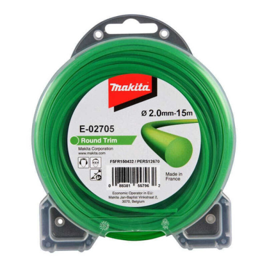 Fil nylon rond 2,0 mm x 15 m Makita E-02705