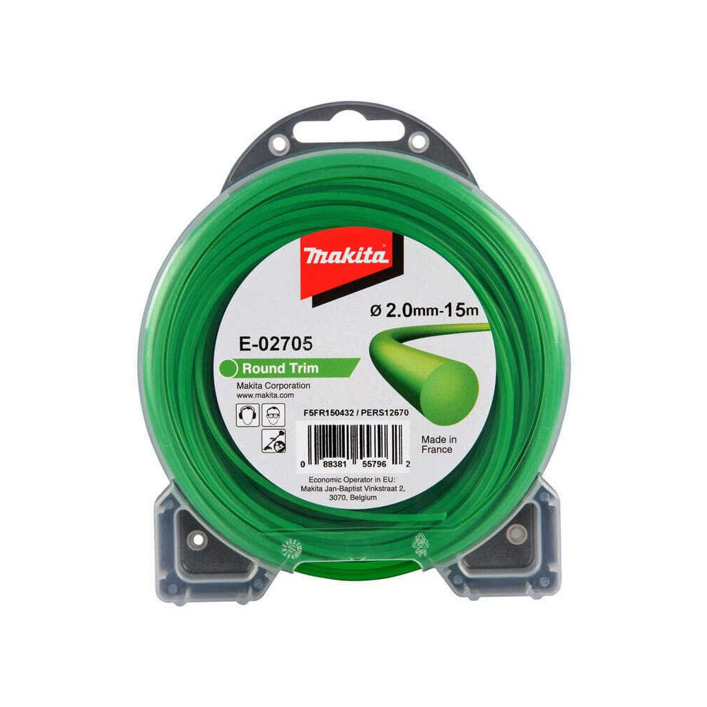 Fil nylon rond 2,0 mm x 15 m Makita E-02705