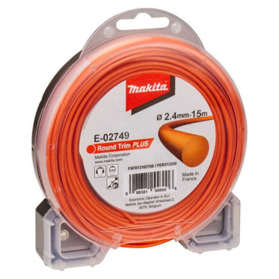 Fil nylon rond 2,4 mm x 15 m Makita E-02749