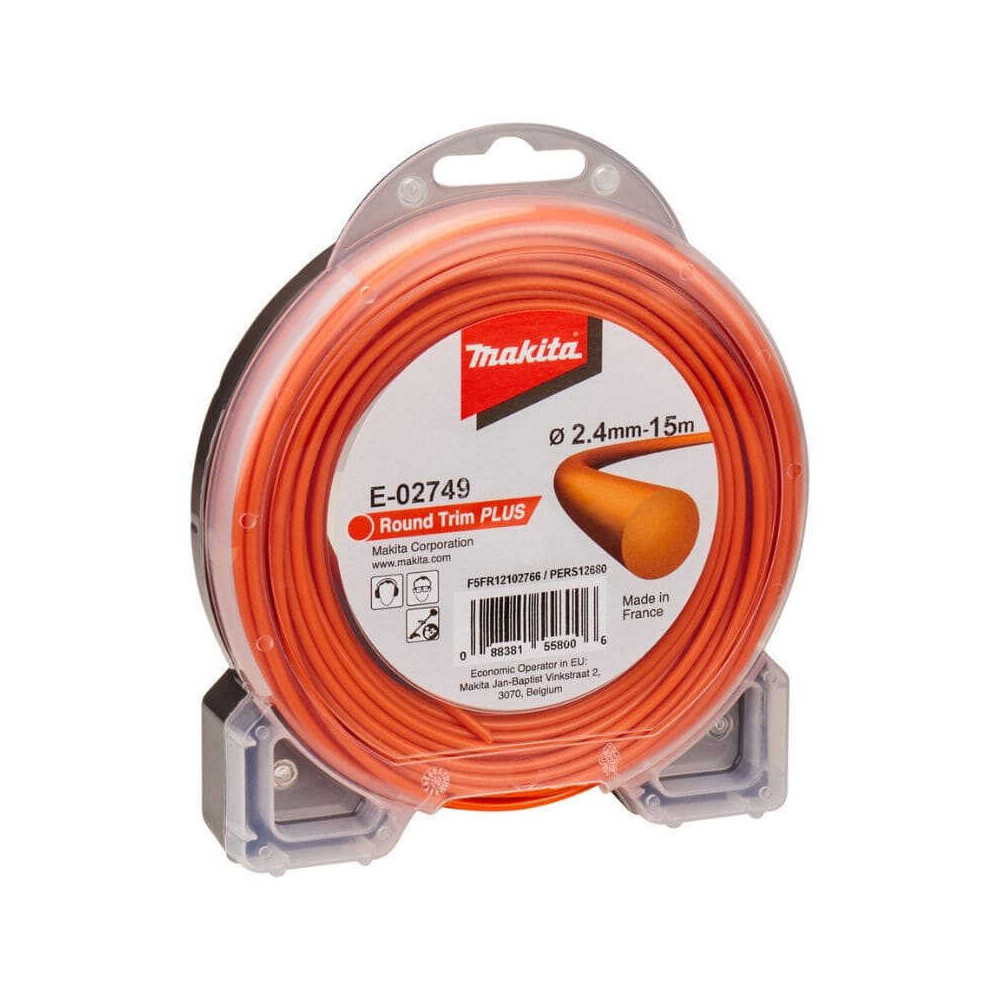 Fil nylon rond 2,4 mm x 15 m Makita E-02749