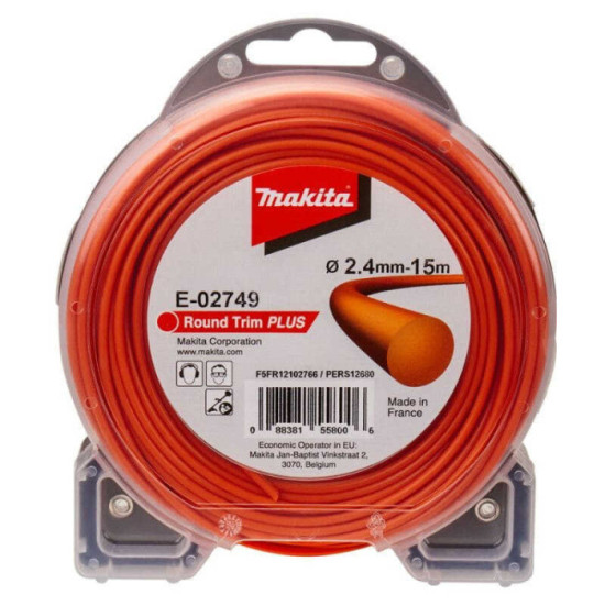 Fil nylon rond 2,4 mm x 15 m Makita E-02749