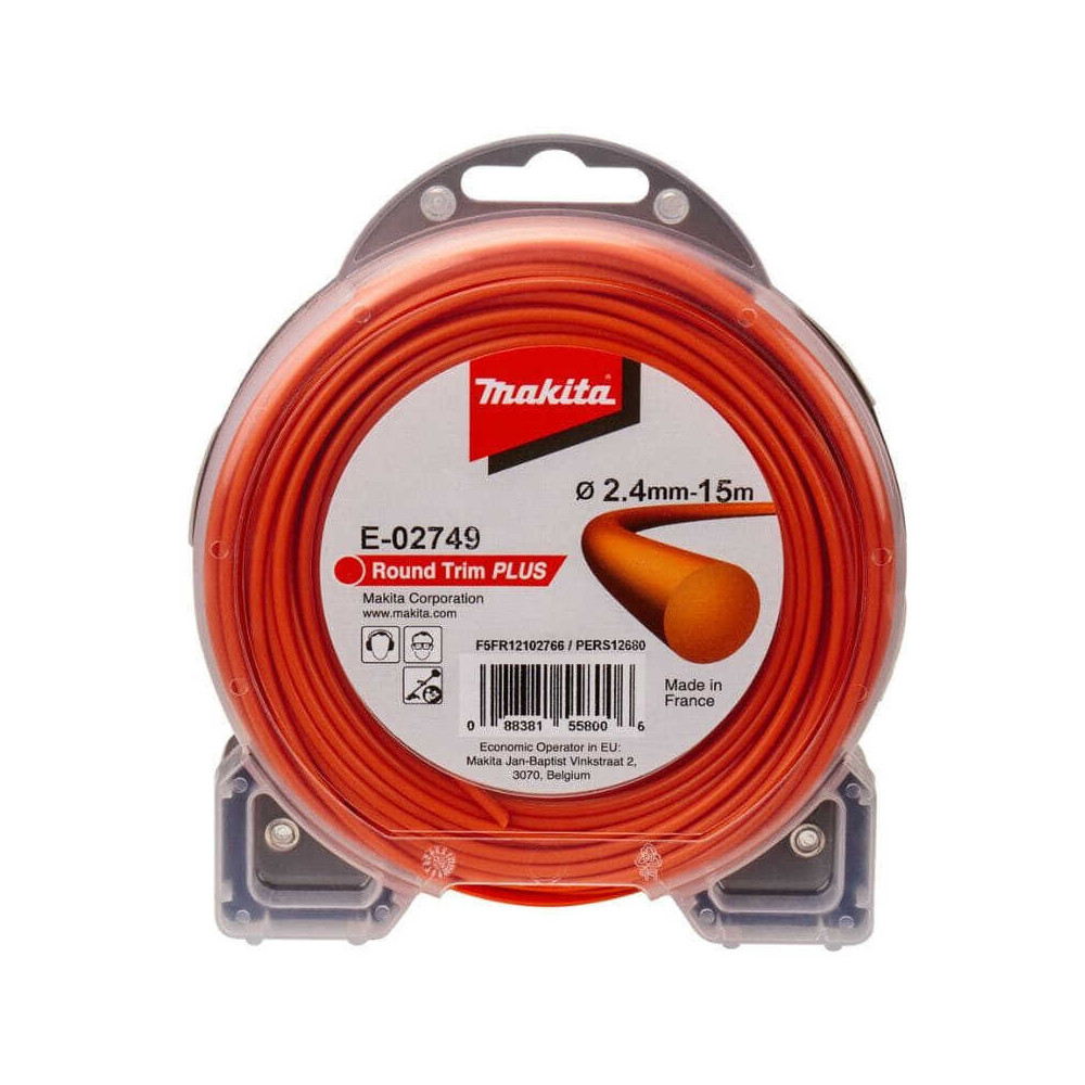 Fil nylon rond 2,4 mm x 15 m Makita E-02749