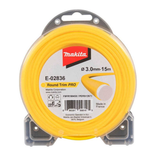 Fil nylon co-extrudé 3,0 mm x 15 m Makita E-02836