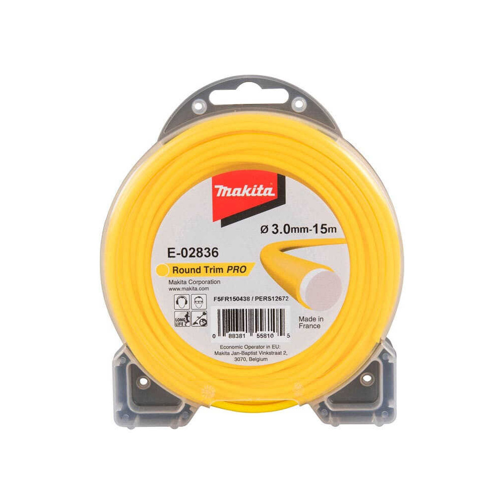 Fil nylon co-extrudé 3,0 mm x 15 m Makita E-02836