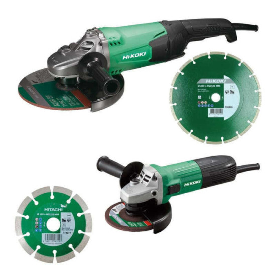 Pack 2 meuleuses filaires Ø 230 et Ø 125 mm HiKOKI KG23SAYBZ