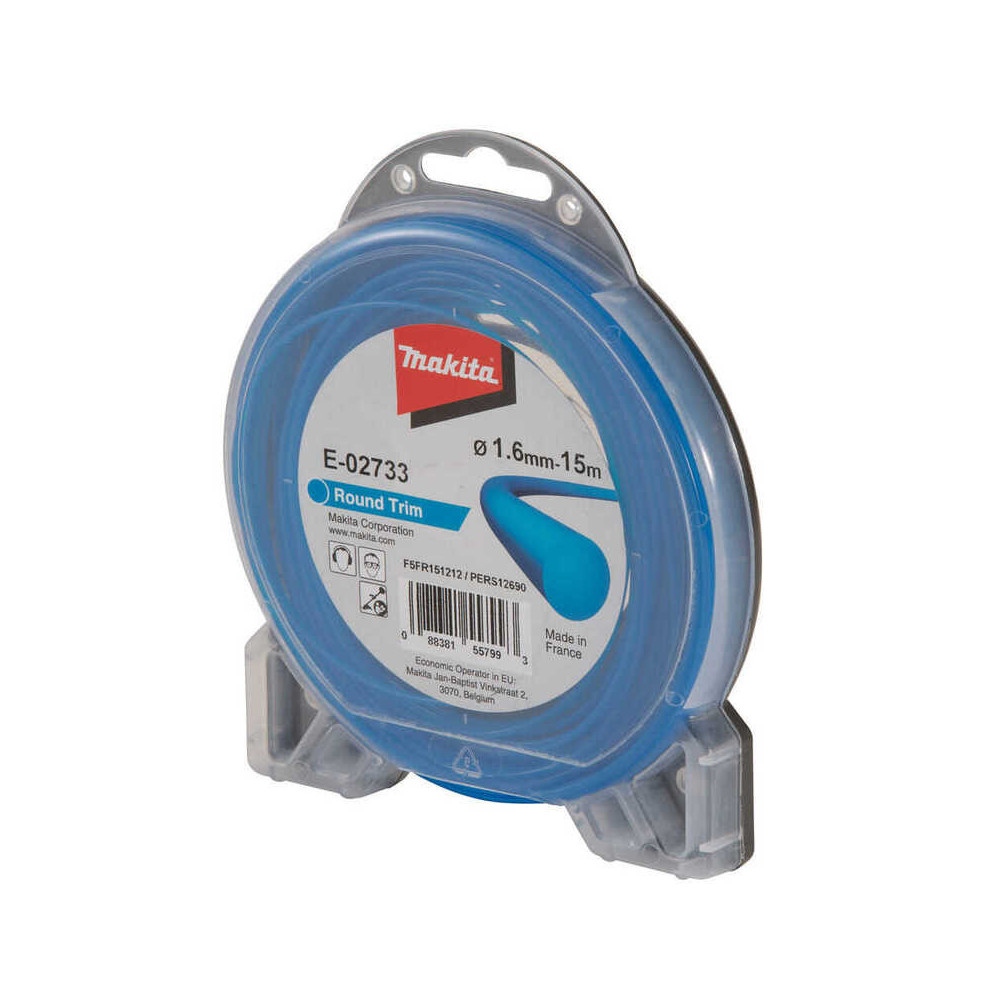 Fil nylon rond 1,6 mm x 15 m Makita E-02733