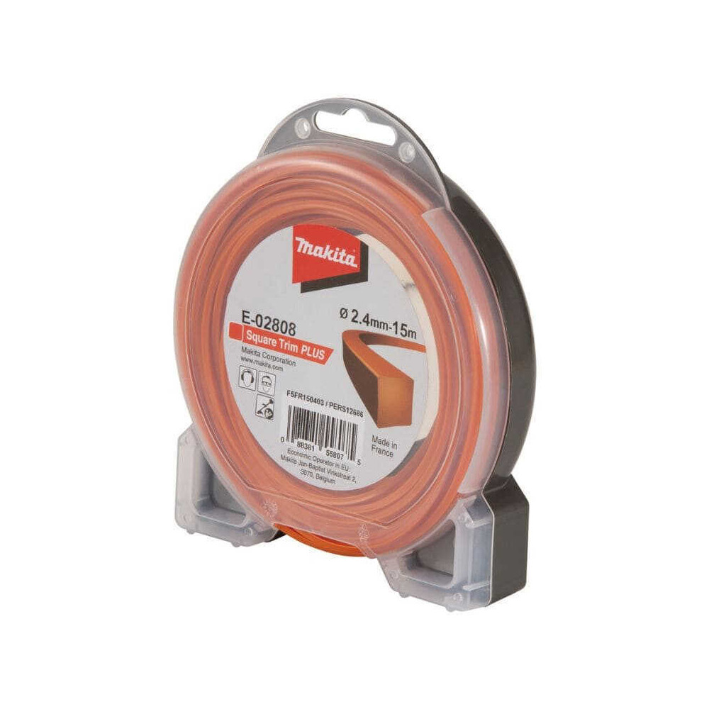 Fil nylon carré 2,4 mm x 15 m Makita E-02808