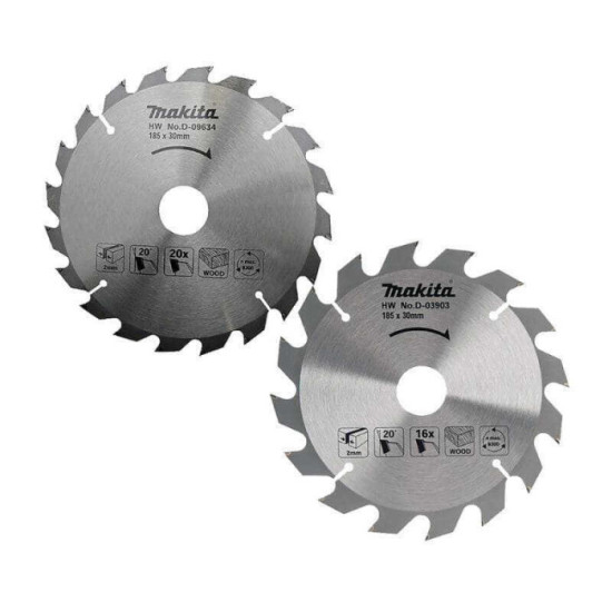 Lot de 2 lames carbure bois standard Makita D-20052
