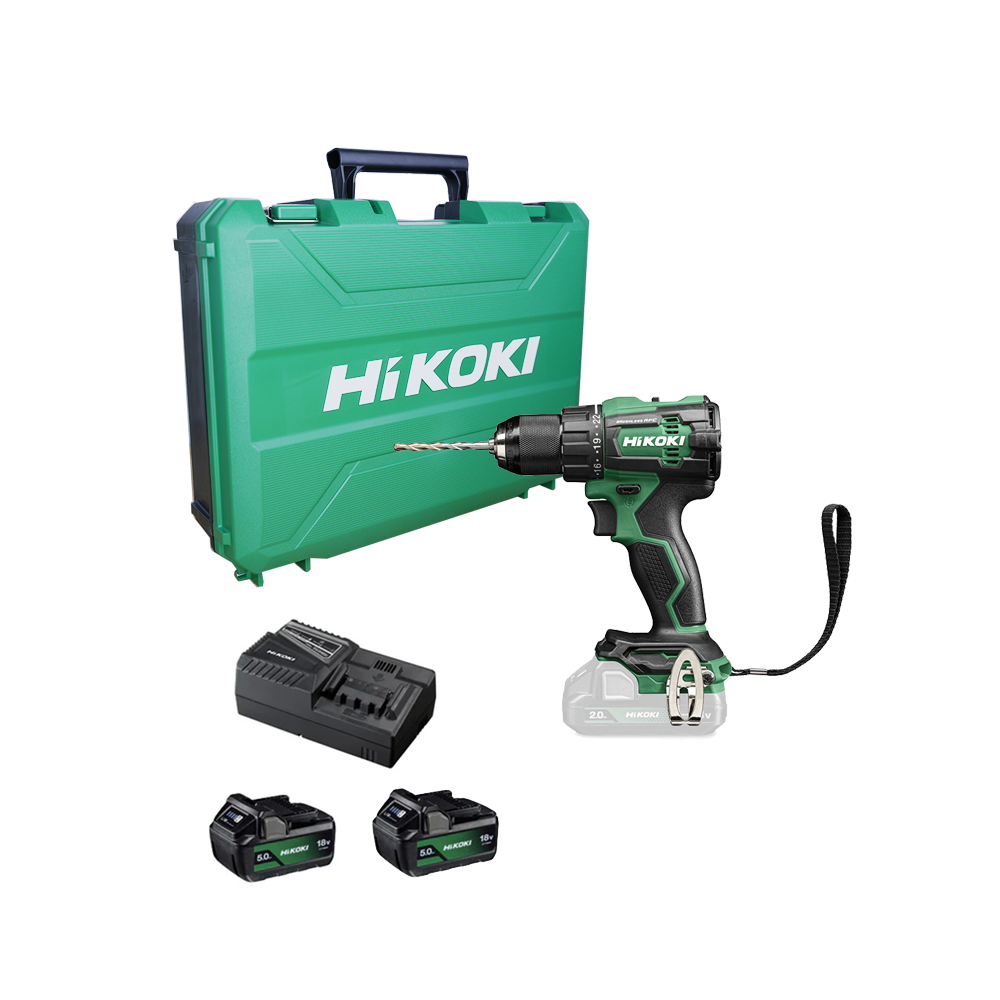 Perceuse à percussion HiKOKI DV18DEWJZ 2x5,0 Ah